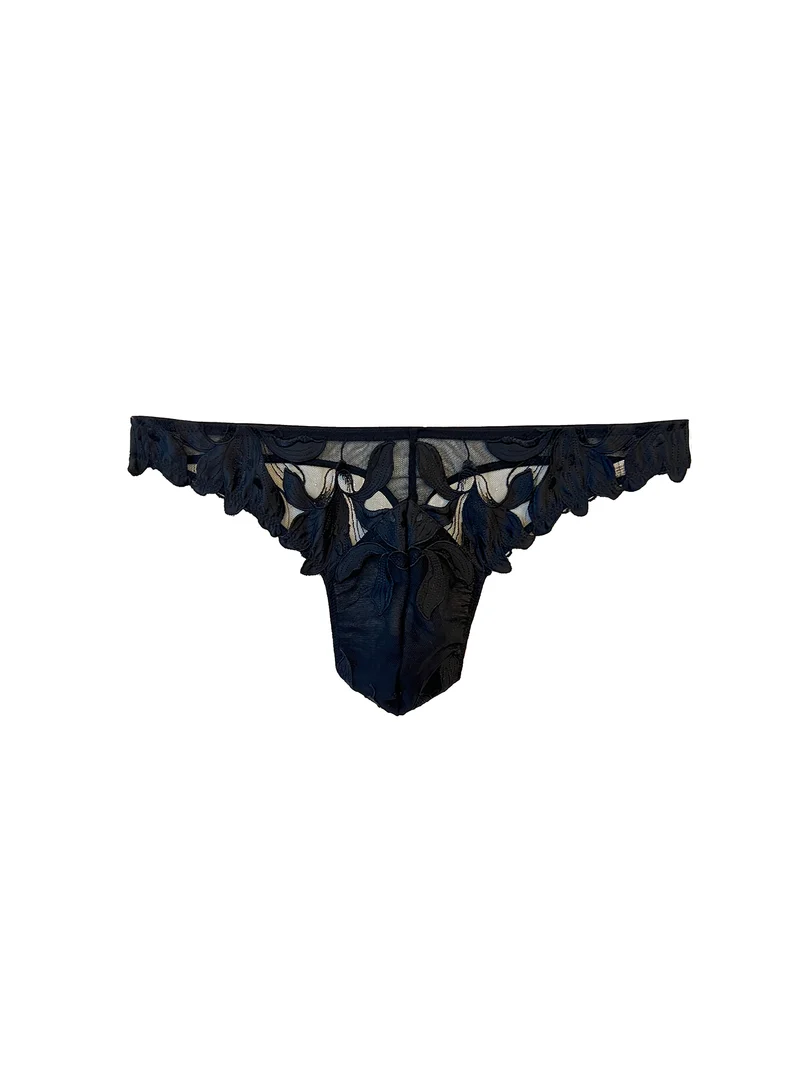 Men's Lily Embroidery Thong
