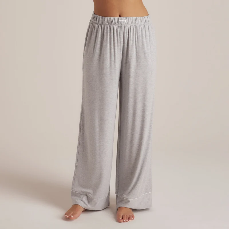 Modal Pyjamahose - Grauer Melange