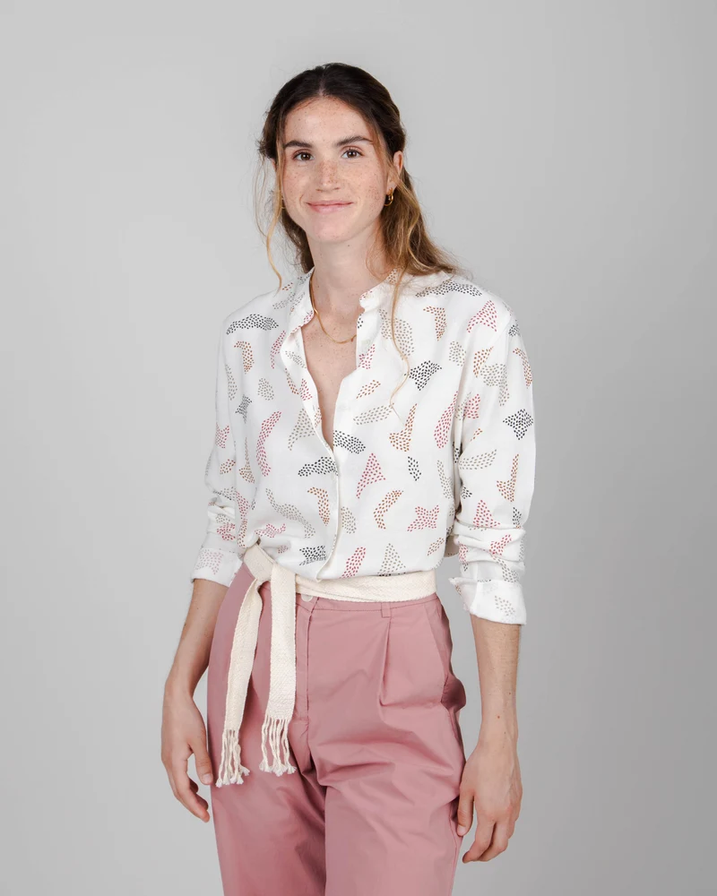 Maria Regular Mao Blouse white
