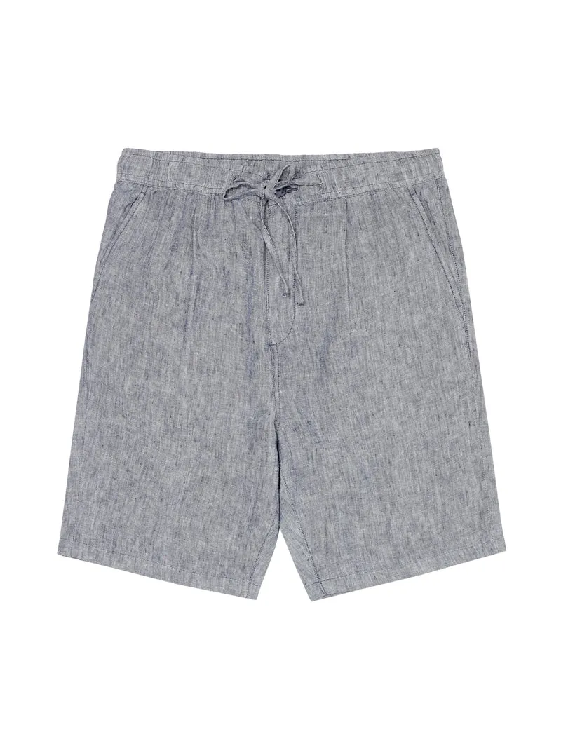 Loose Linen Shorts vintage indigo