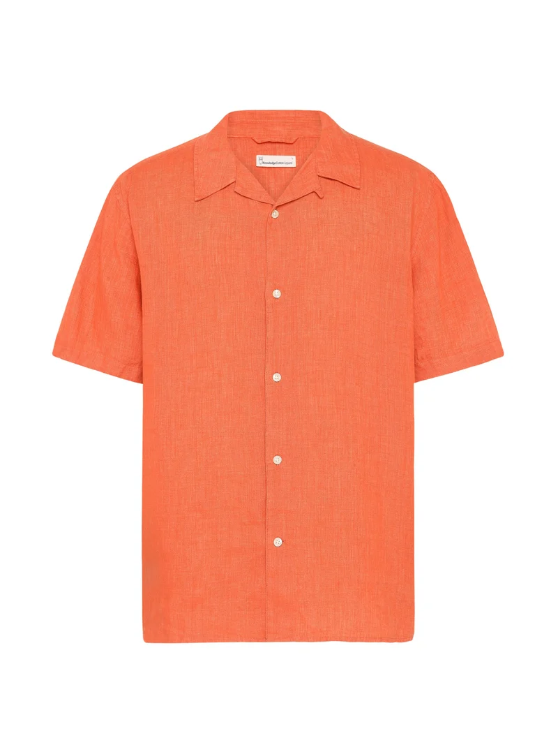 Box Short Sleeve Linen Shirt langoustino