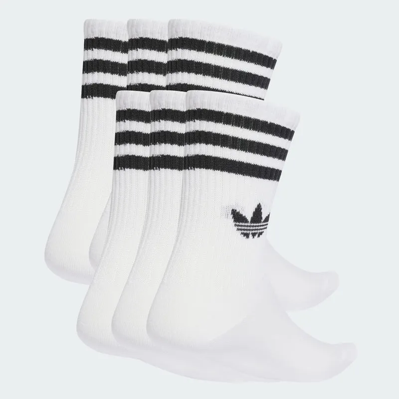 adidas Originals Unisex 3-Stripes Crew Socks 6 Pairs