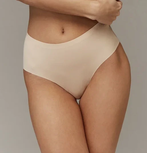 Aruelle - Lottie brasilianisches Höschen mit hoher Taille und Netzrücken, Nude
