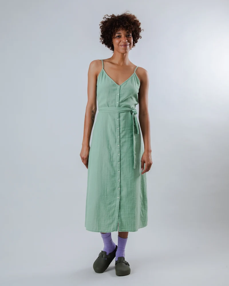 Bubble Strap Dress light green