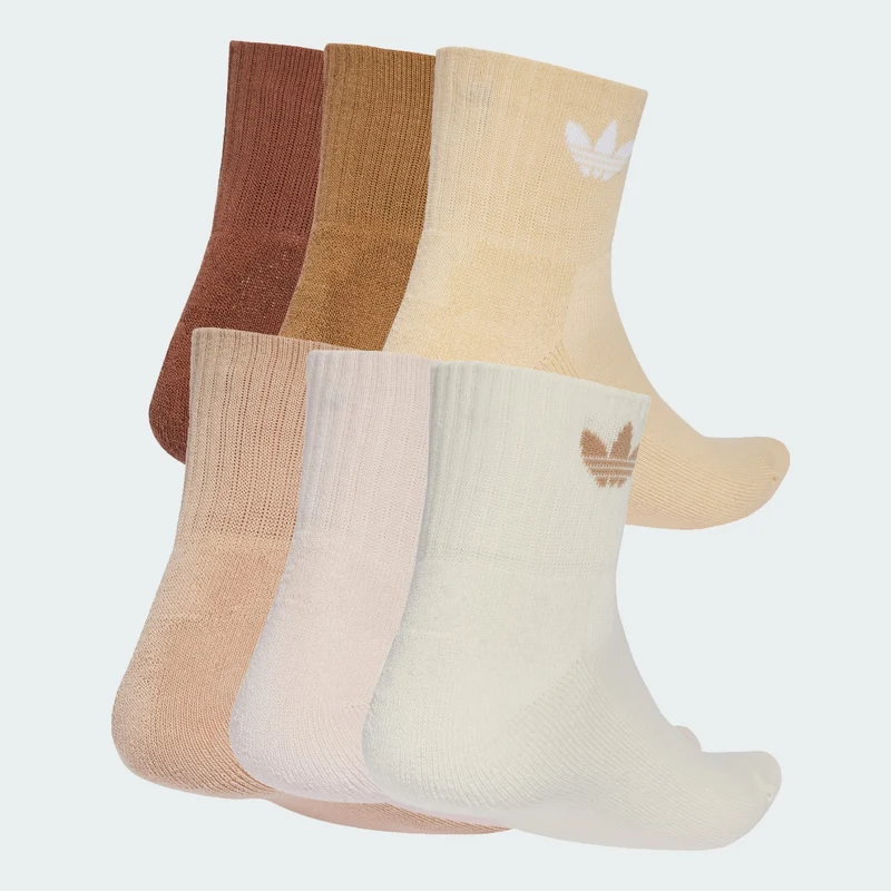 adidas Originals Unisex Mid Ankle Socks 6 Pairs