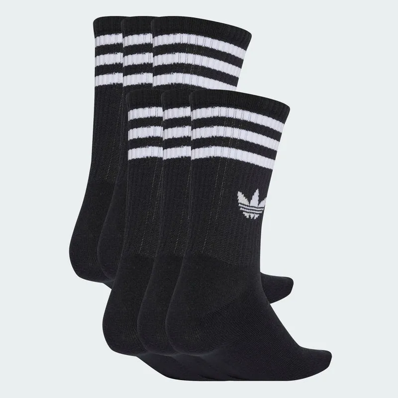 adidas Originals Unisex 3-Stripes Crew Socks 6 Pairs