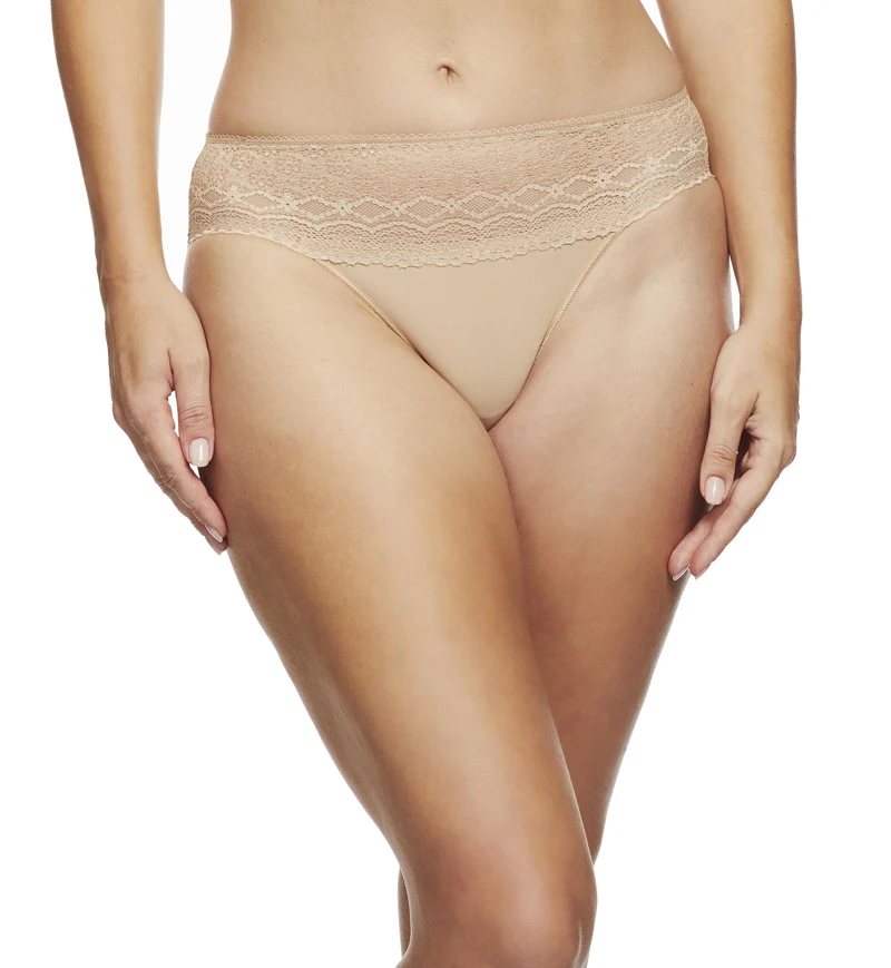 Naomi & Nicole Shapewear - Spitzen-Hipster Warmes Beige