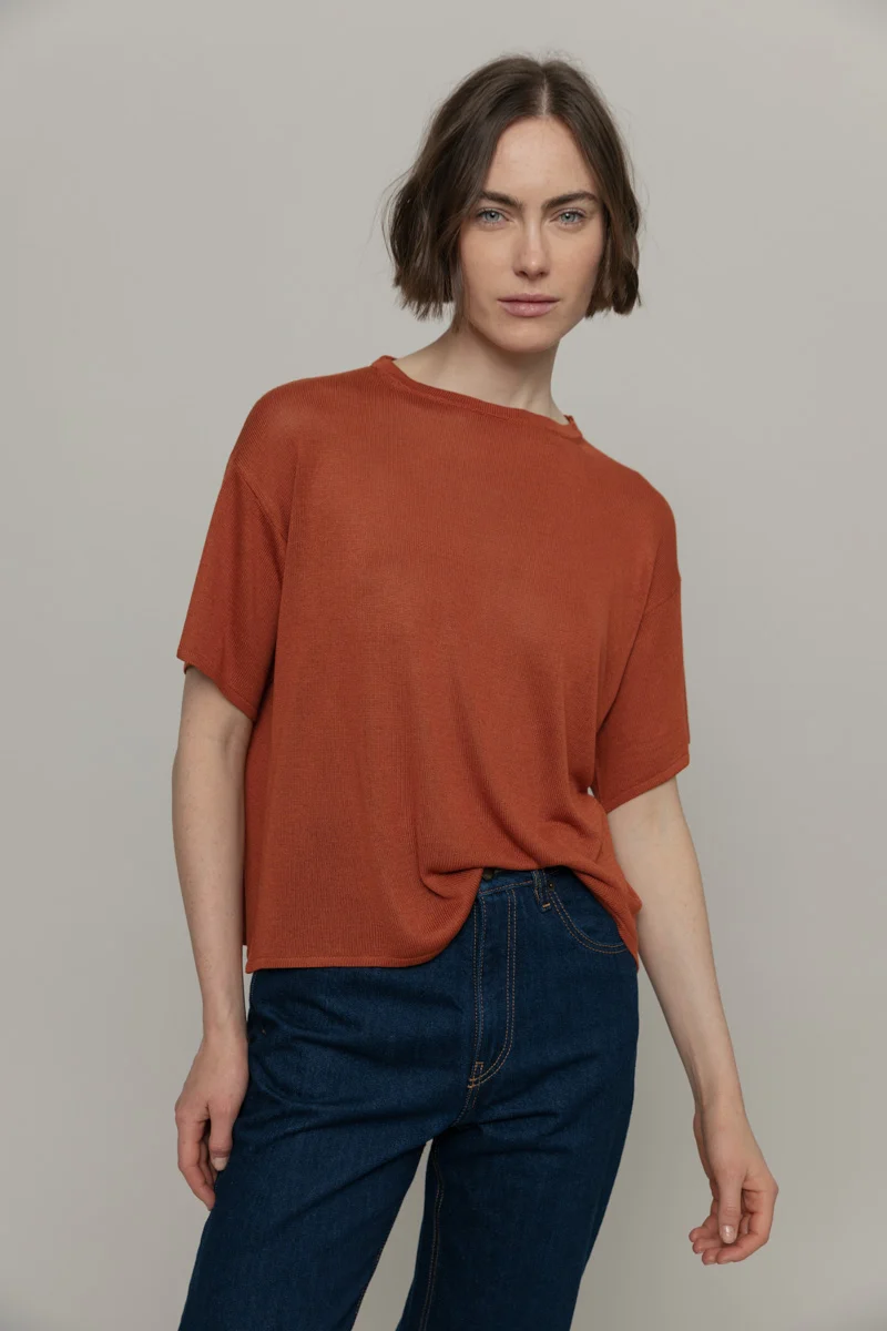 T-Shirt Virginia brown terracotta
