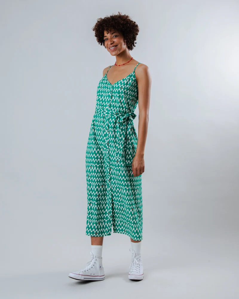 Sunset Strap Dress green