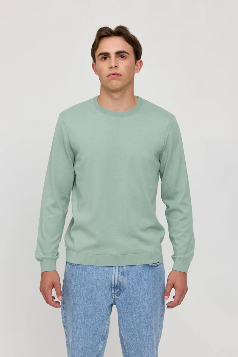 Fine Knit Jumper cobalt green
