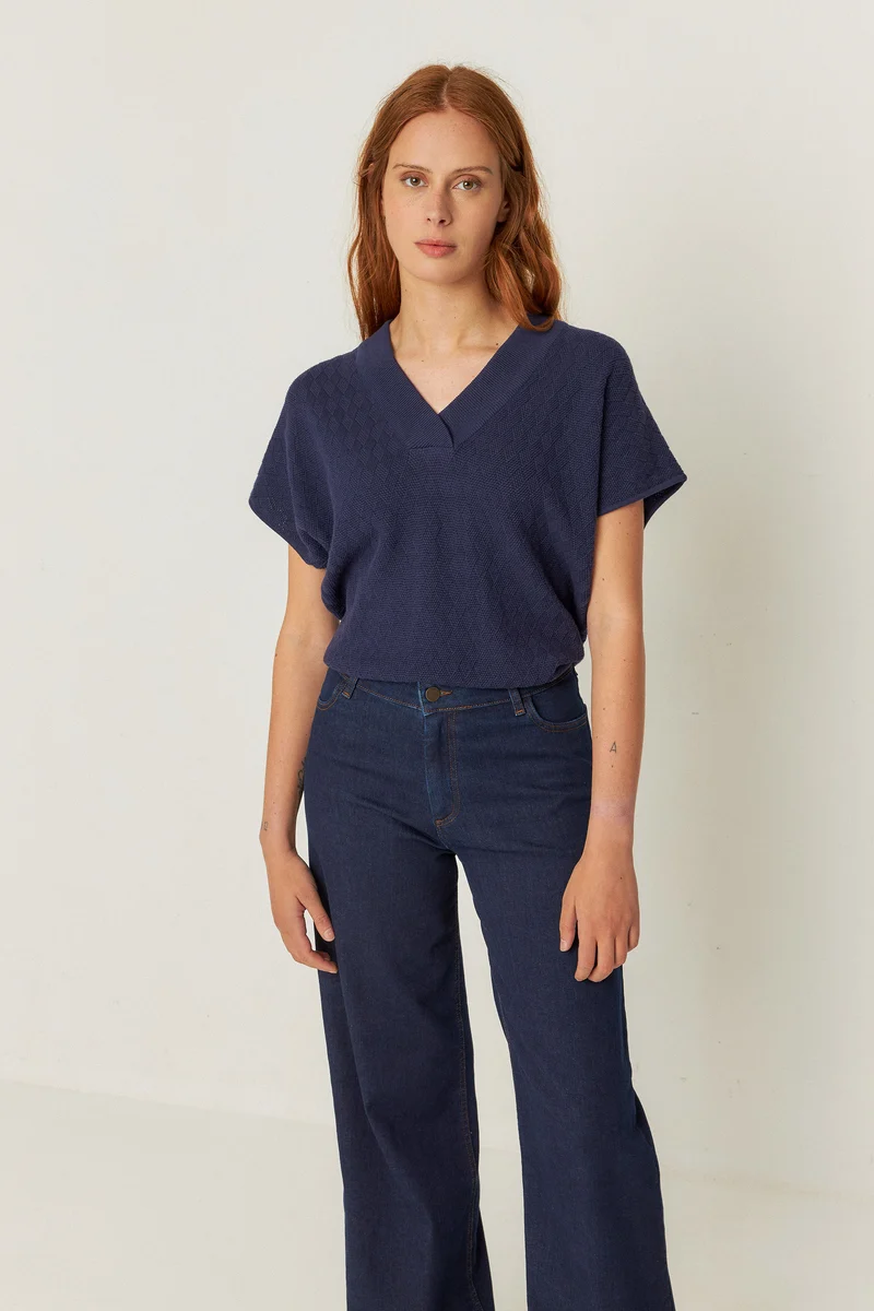 Garazi Sweater navy violet
