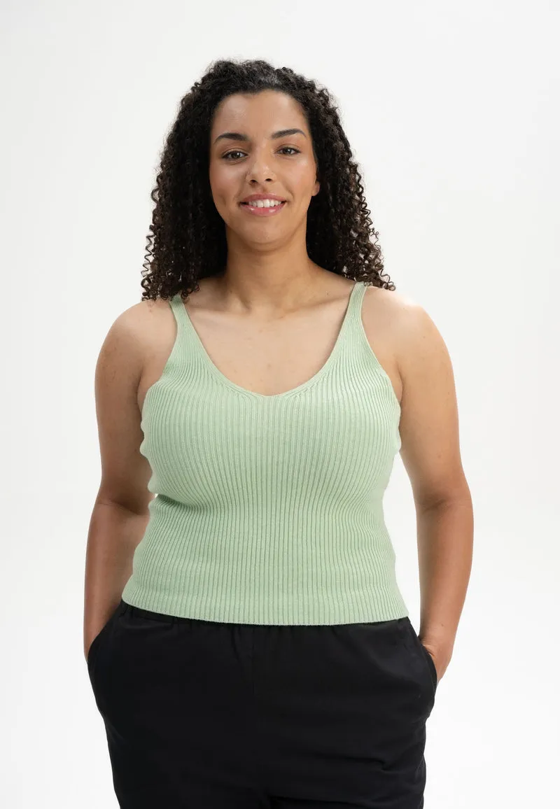 V-Neck Strick Top Rhada spring melange