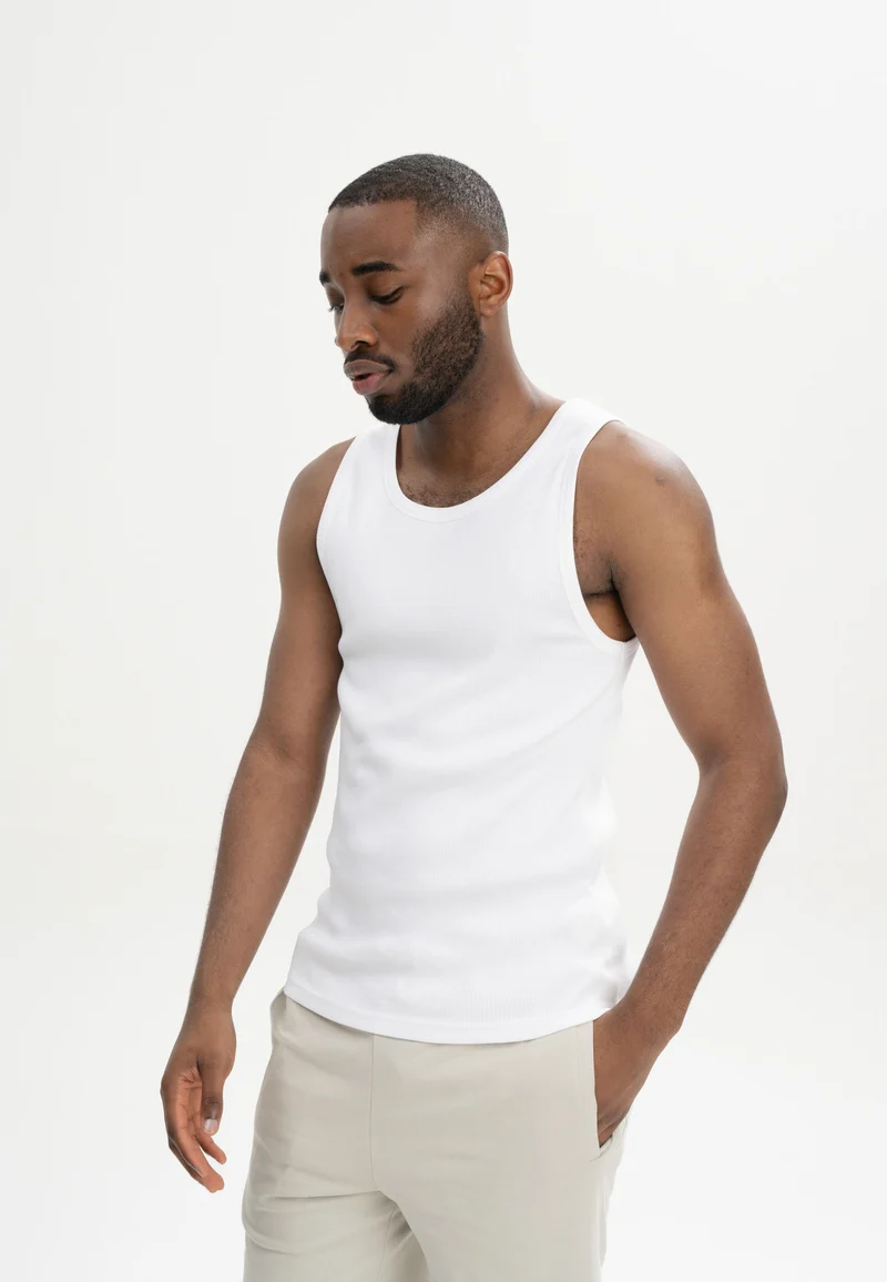 Rib Tank Top Oshin weiß
