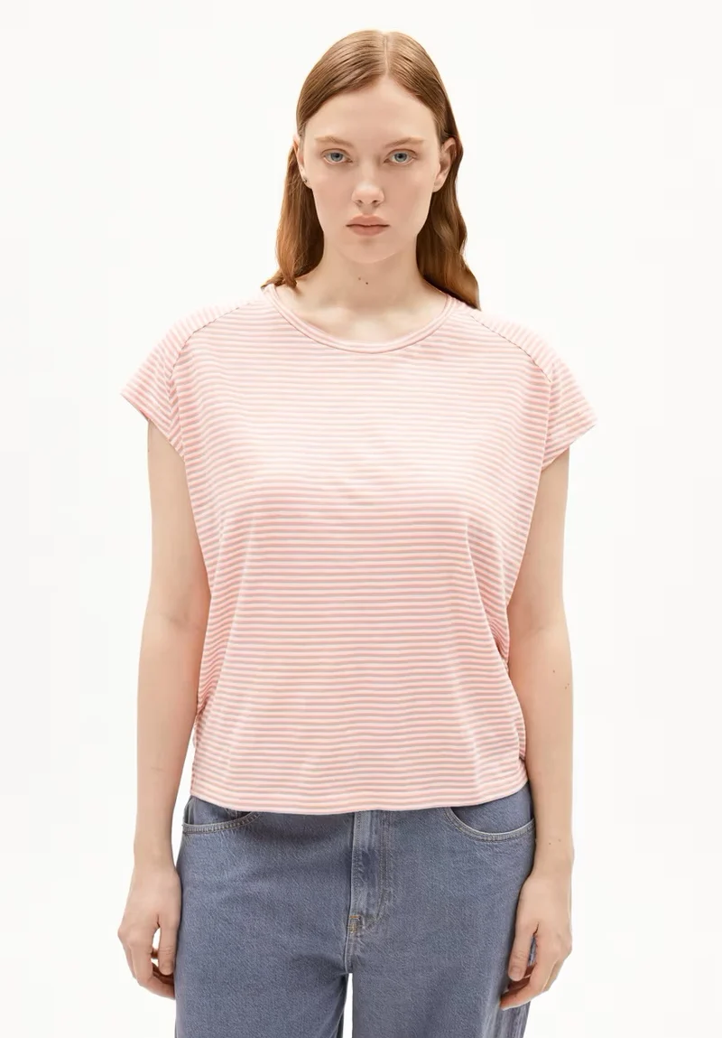 Oneliaa Lovely Stripes oatmilk-deep rosalilly