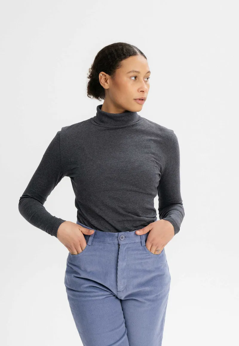 Longsleeve Anchal anthrazit melange