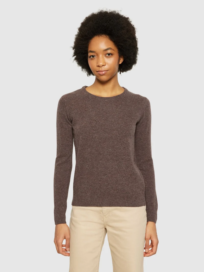 Lambswool Crew Neck demitasse brown