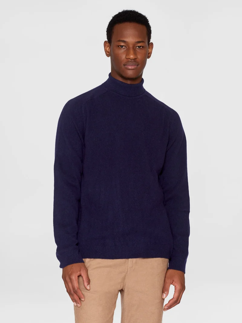 Roll Neck Wool Knit total eclipse