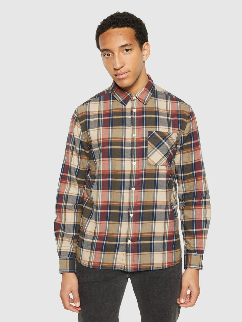 Regular Light Flannel Checkered Shirt multi check