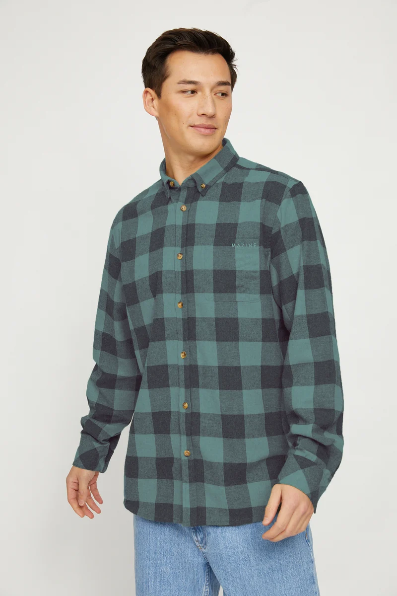 Redcar Shirt bottle/black melange