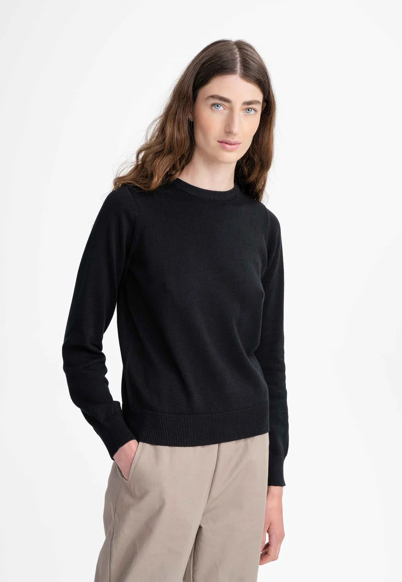 Feinstrickpullover Dhana schwarz