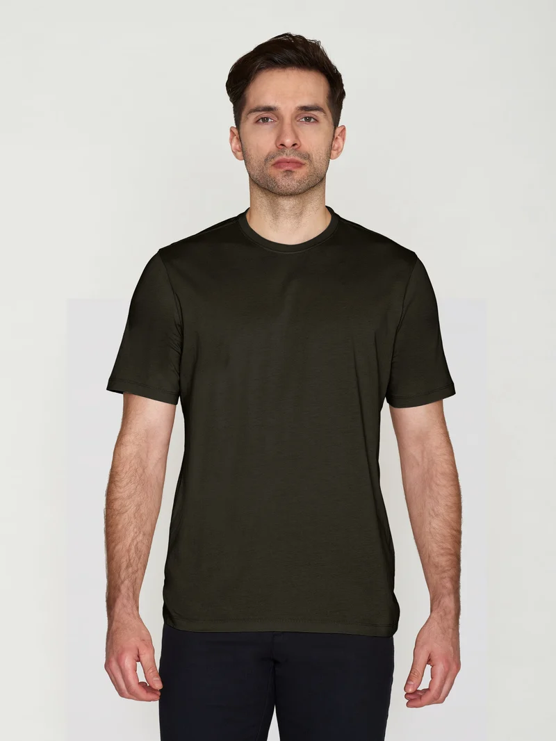 Basic T-Shirt green melange