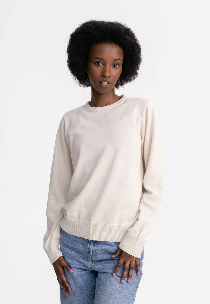 Feinstrickpullover Dhana cream melange