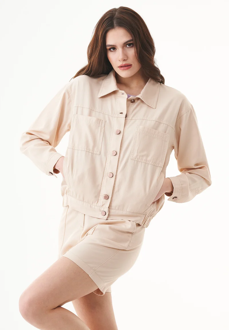 Hemdjacke aus TENCEL™ Lyocell und Bio-Baumwolle