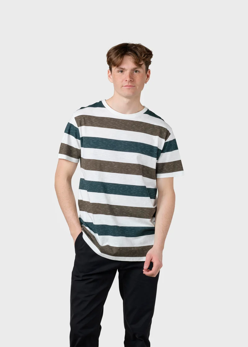 George Tee olive/moss green stripes