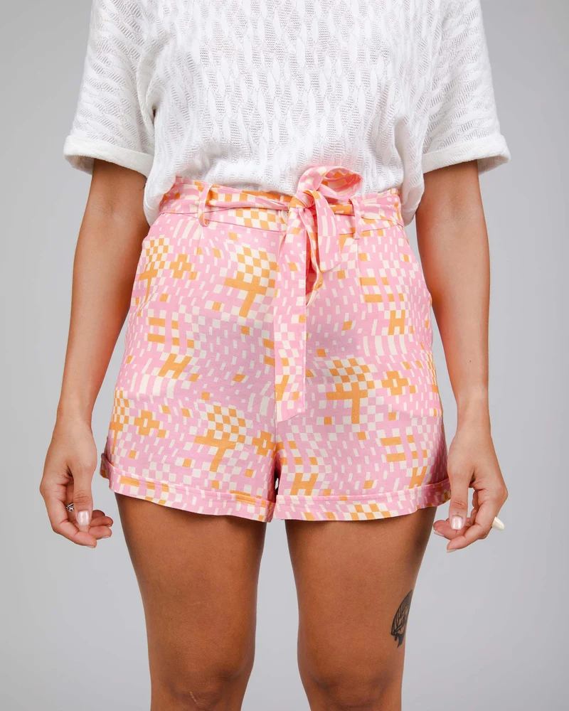 Dizzy Belted Shorts rose