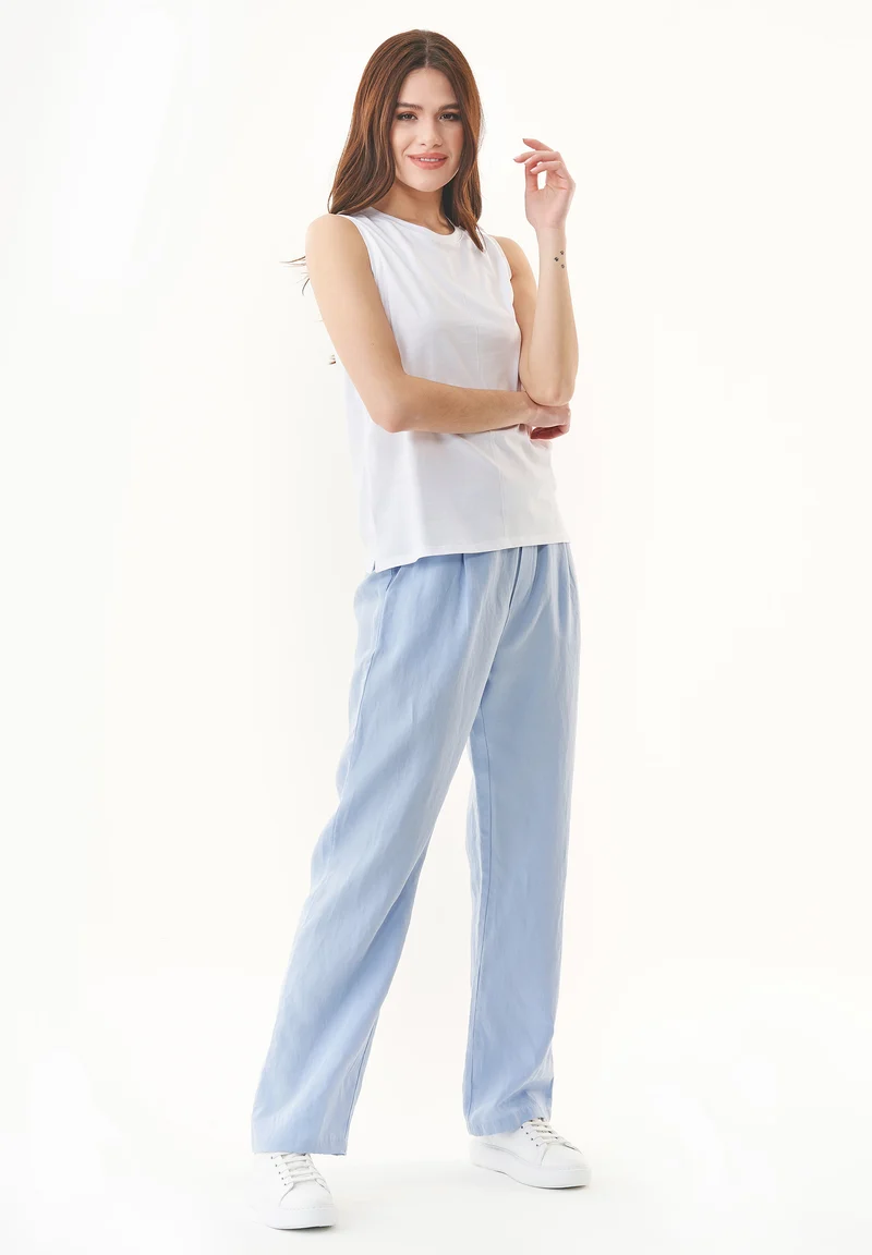Hose aus TENCEL™ Lyocell und Leinen