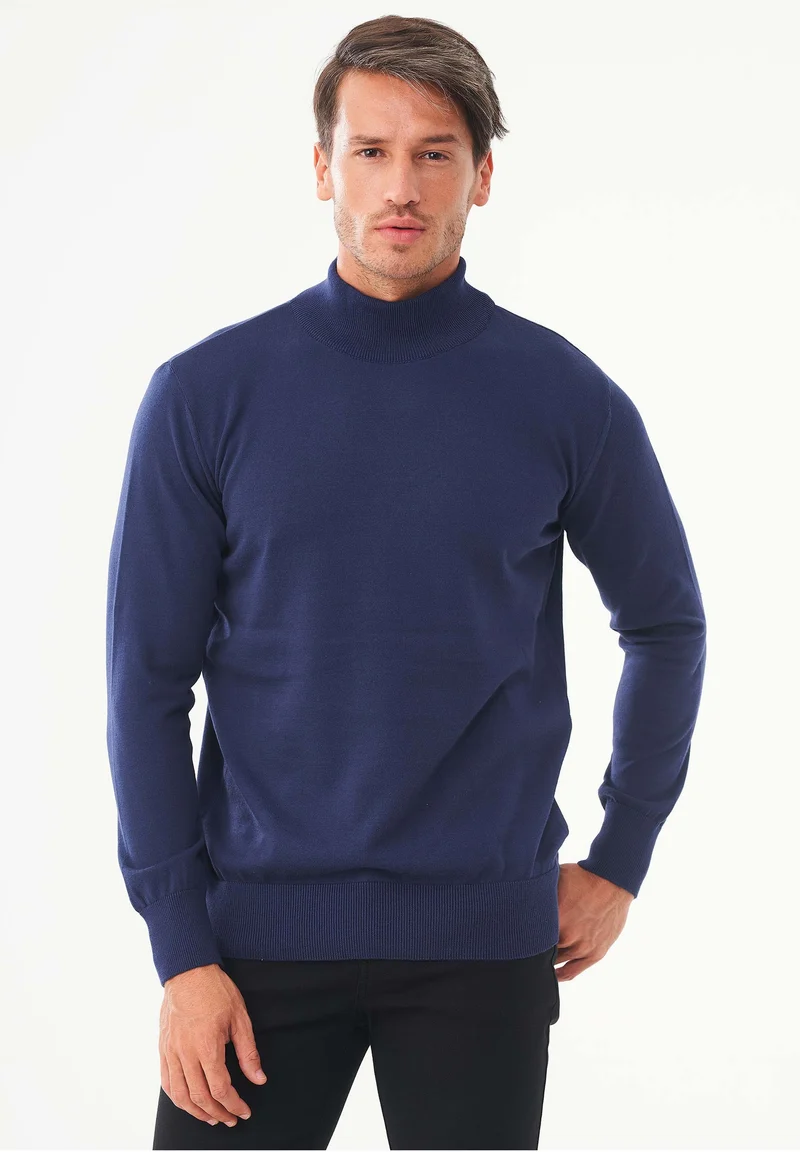 Rollkragenpullover aus Bio-Baumwolle