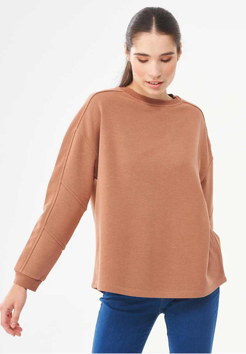 Sweatshirt aus Bio-Baumwolle & Modal mit recyceltem Polyester
