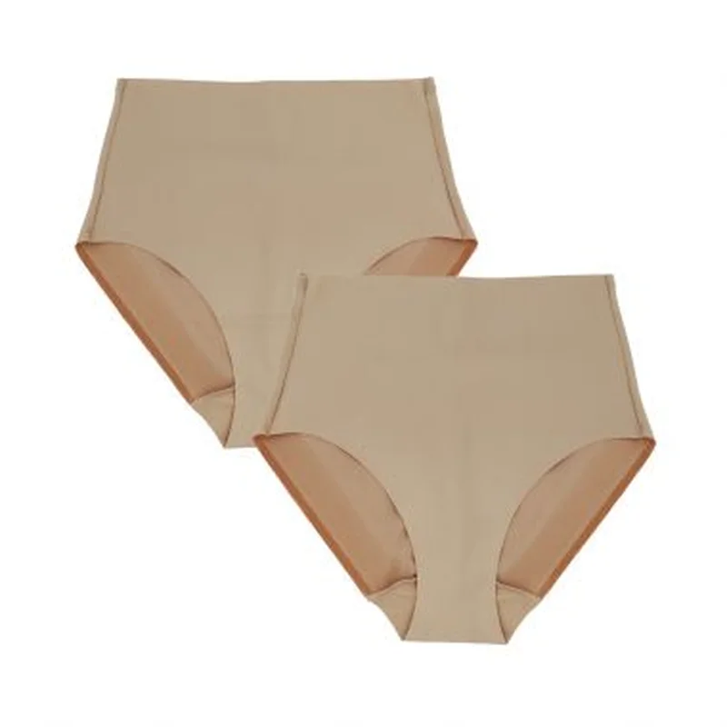 Naomi & Nicole Shapewear – 2er-Pack leichte Formslips, Warmbeige