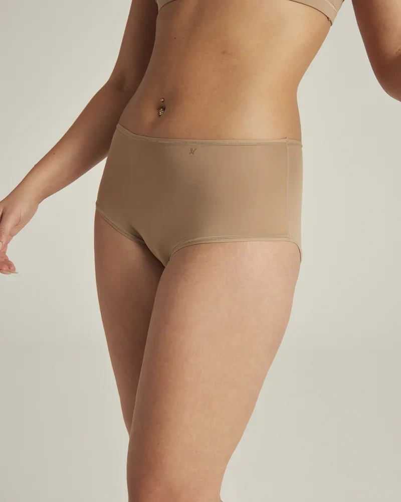 Nudea - Stretch-Slip mit hohem Bund, Dunkelbraun
