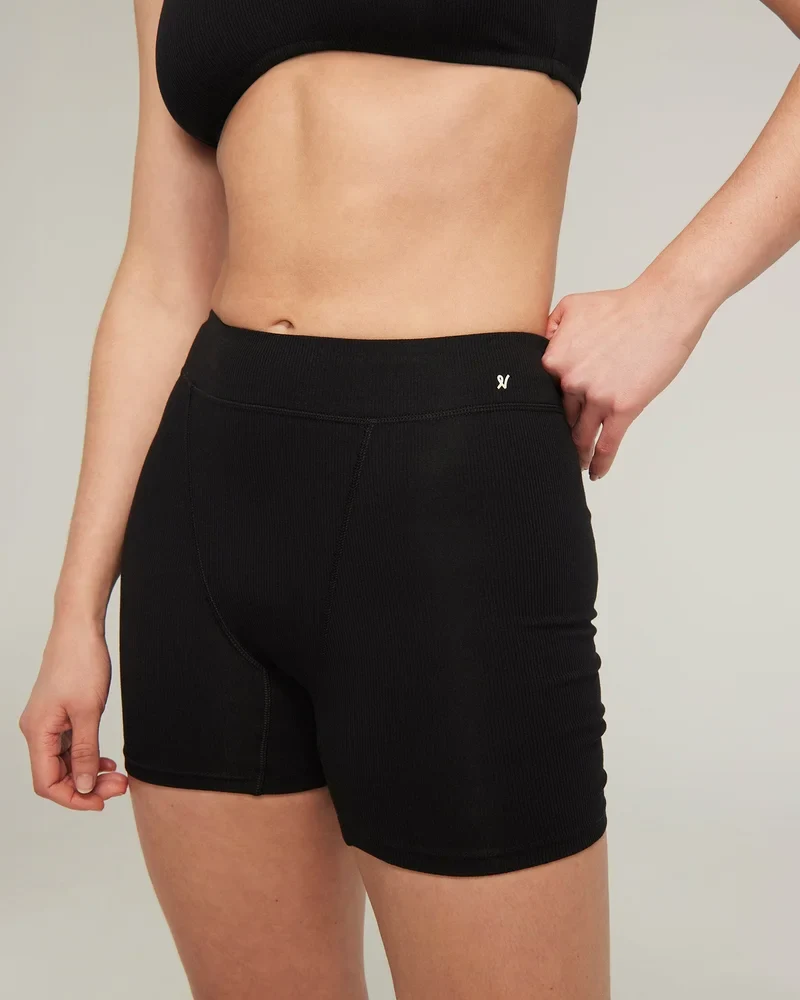 Nudea - Boyfriend-Boxershorts aus Bio-Baumwolle, Schwarz
