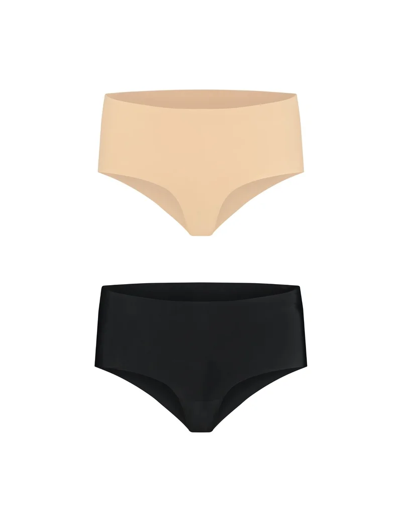 ByeBra – Po-Lifting- und Unterwäsche-2er-Pack, unsichtbare High-Slips, Beige & Schwarz
