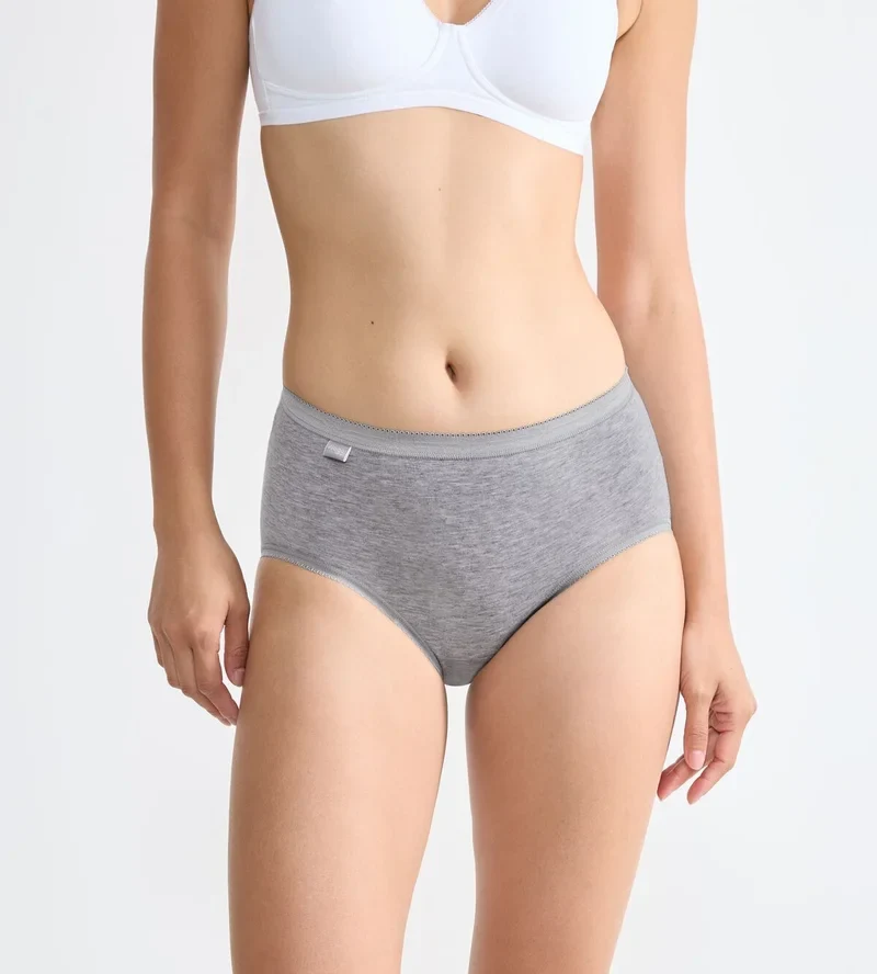 Sloggi - Basic Plus High Waist Midi Brief Grau Kombination