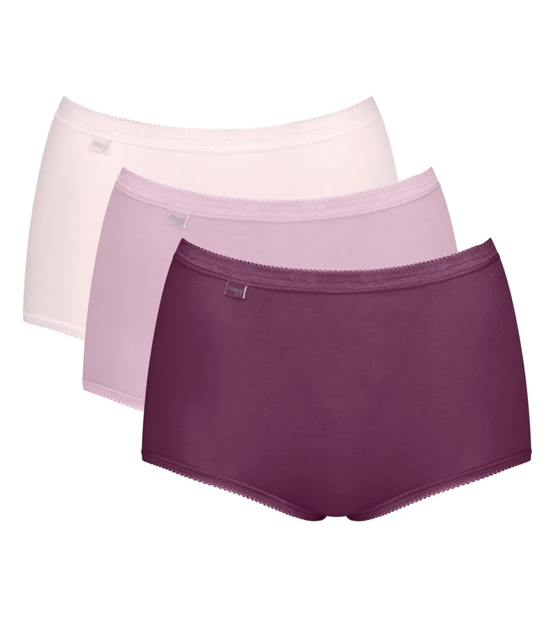 Sloggi – Basic Plus High Waist Slip Multipack Lila & Rosa