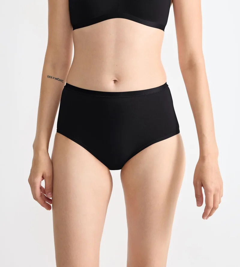 Sloggi - Go Daily Baumwoll-Slip mit hohem Bund, Schwarz