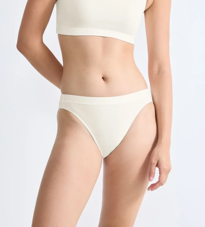 Sloggi - Go Casual High Leg Brief aus Seide, Weiß
