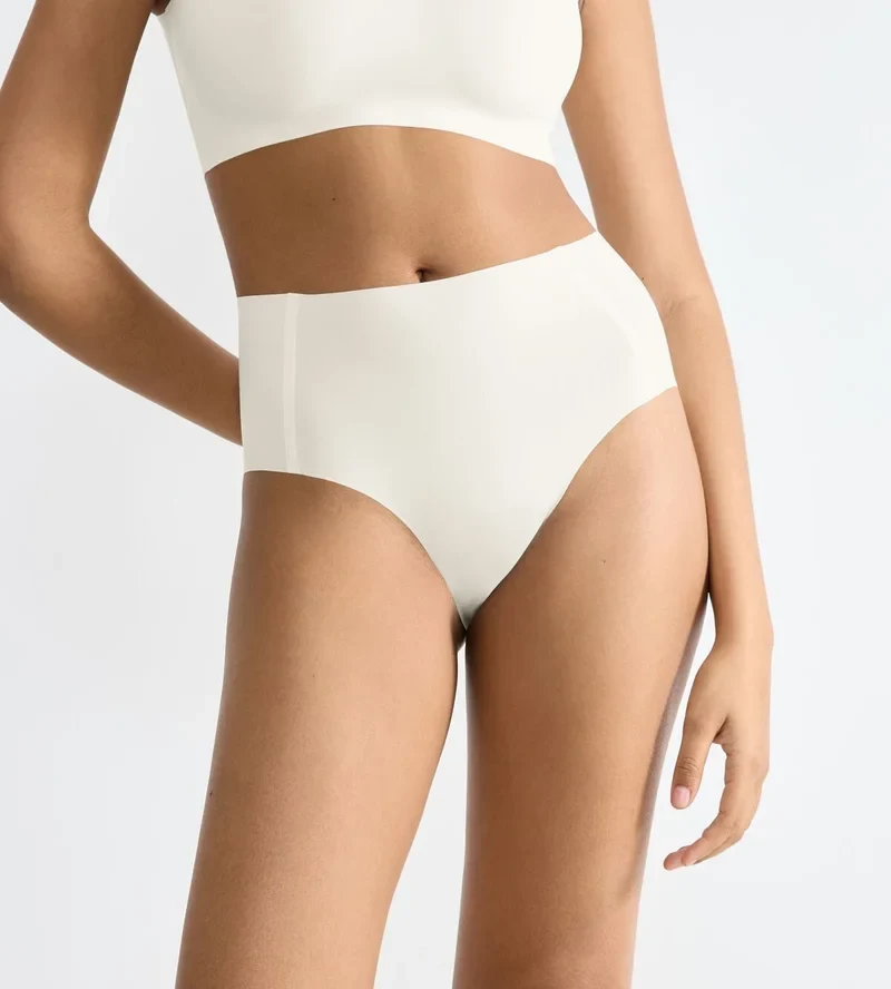Sloggi - Zero Feel High Waist Brief Seide Weiß