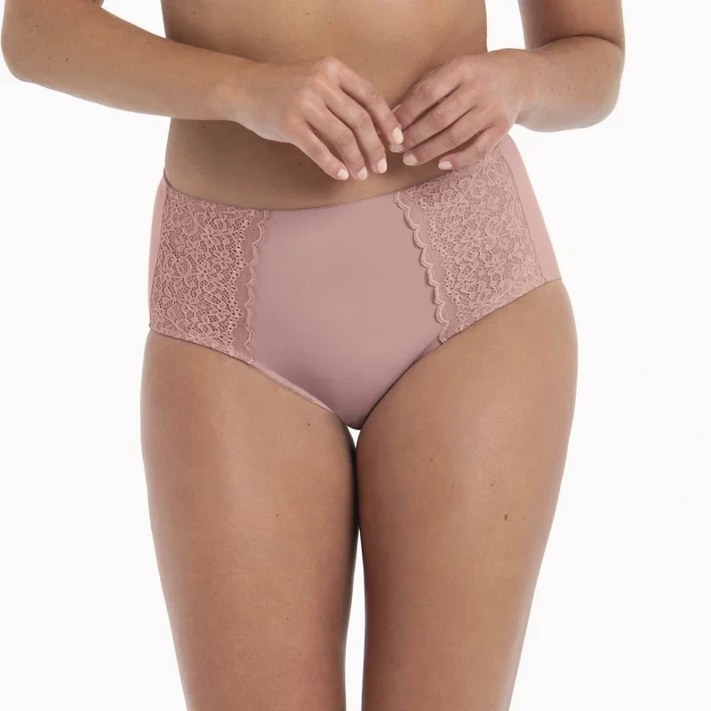 Anita - Havanna High Waist Briefs Plus Rosewood