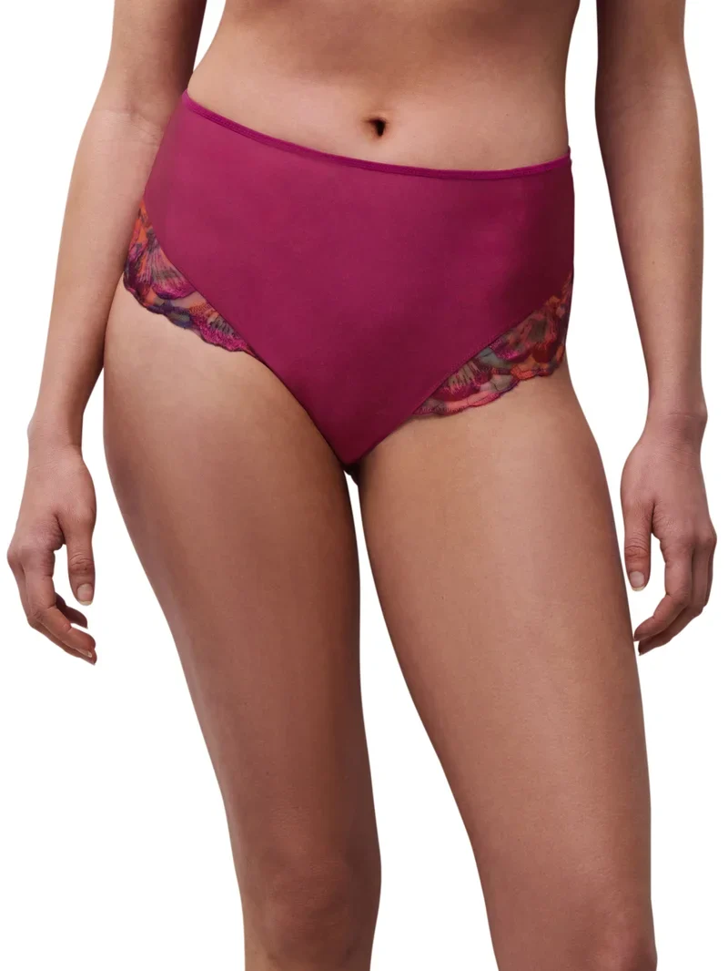 Chantelle - Lily High-Waist Full Brief Dark Fushia Multico