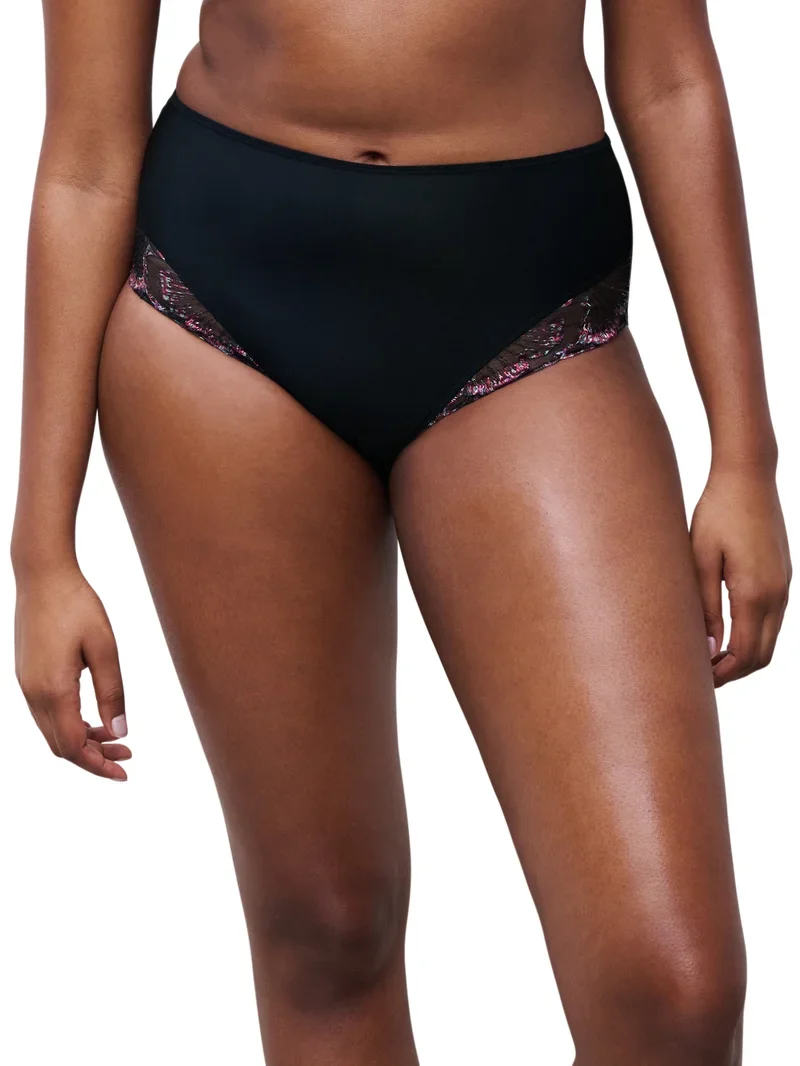 Chantelle - Lily High-Waist Full Brief Romantisches Schwarz