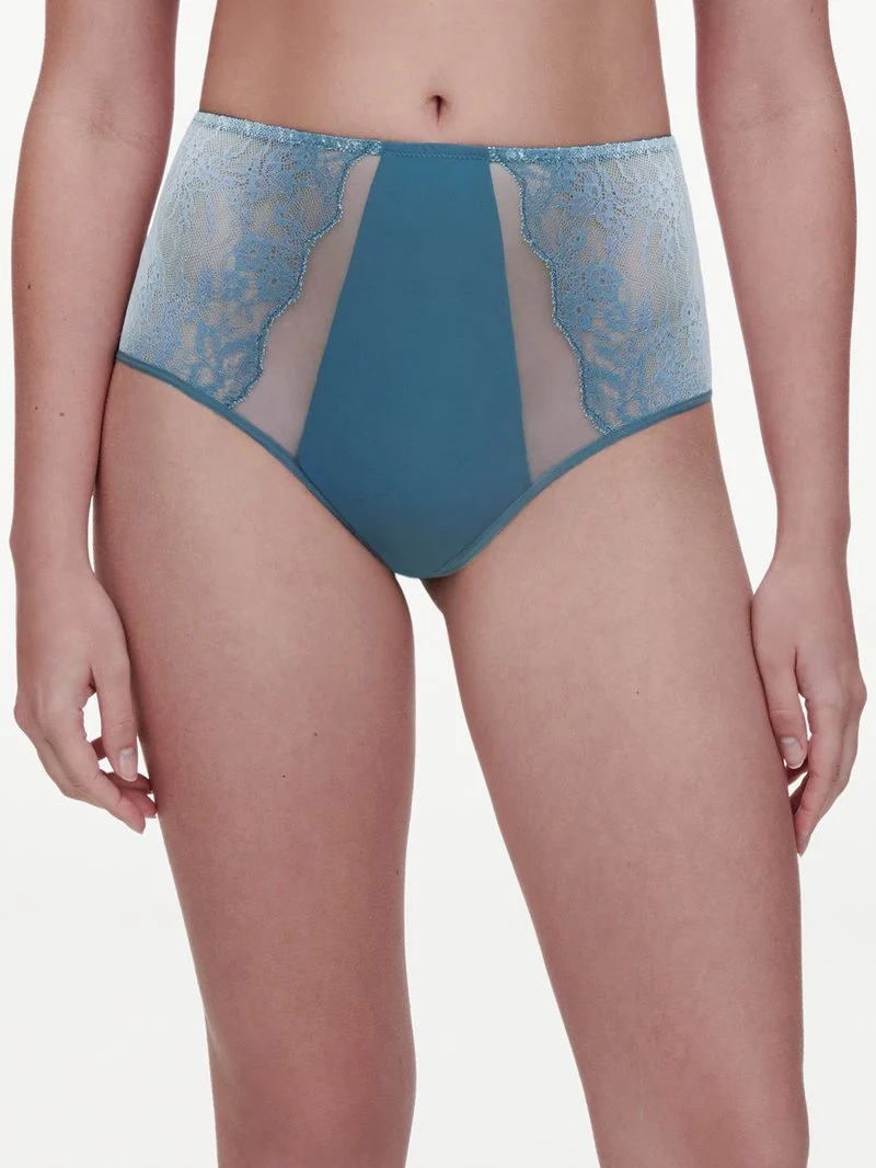 Chantelle - Crush High-Waisted Full Brief Blau Petrol Farbverlauf
