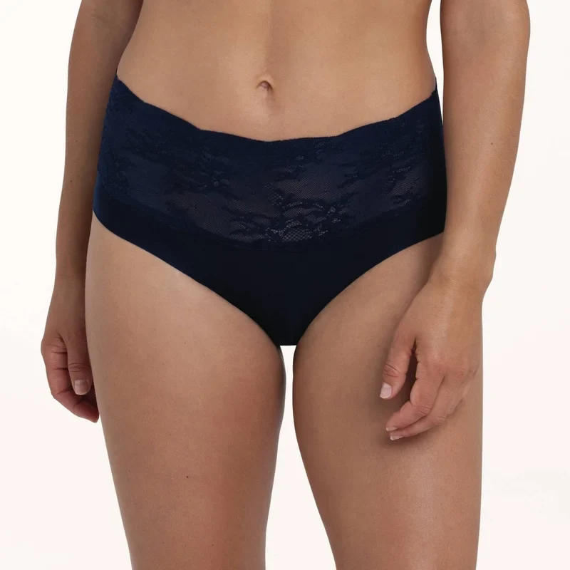 Anita - Essential Lace High Waist Slip Maritimes Blau