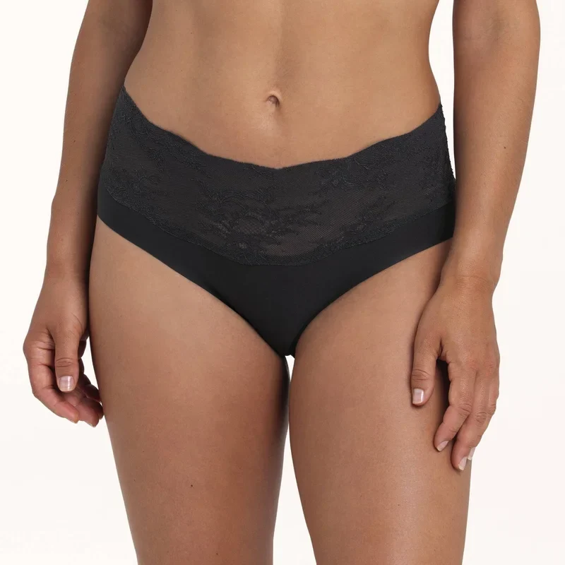 Anita - Essential Lace High Waist Slip Anthrazit