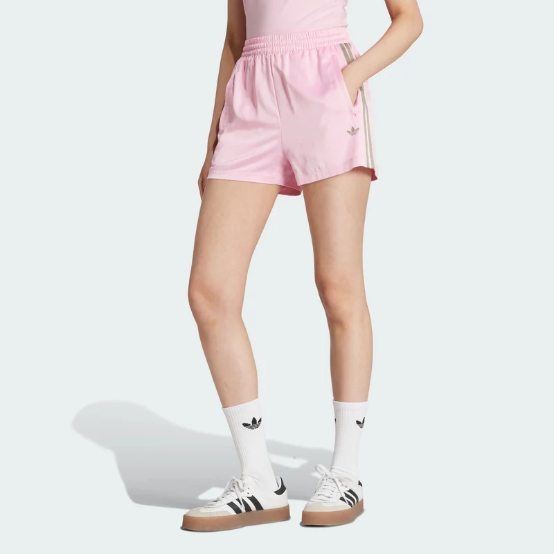 adidas Originals Damen Pin-stripe Satin Shorts