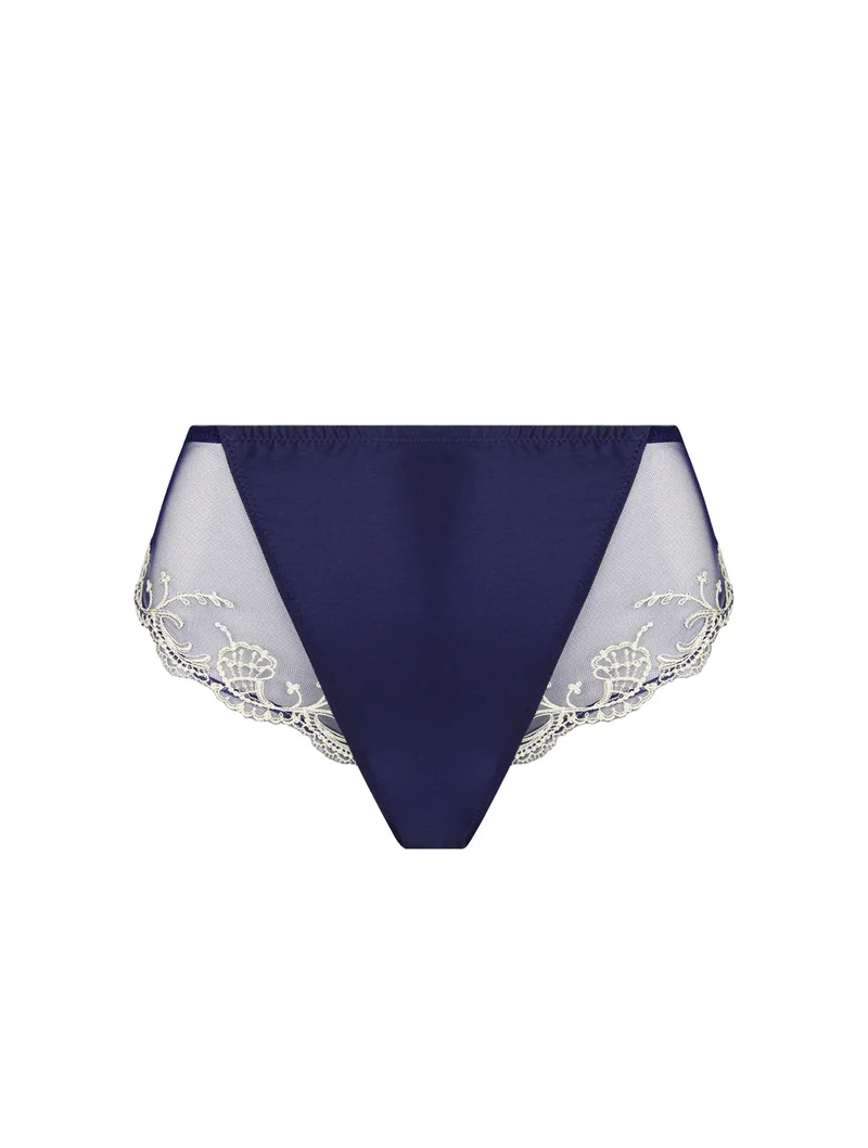 Lise Charmel - Splendeur Soie Slip mit hoher Taille Marine