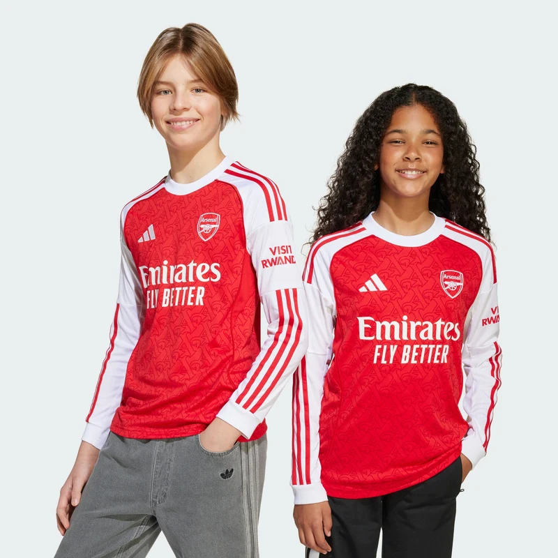adidas Kids Arsenal 25/26 Long Sleeve Home Jersey Kids